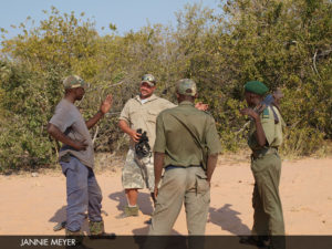 Game wardens in Africa